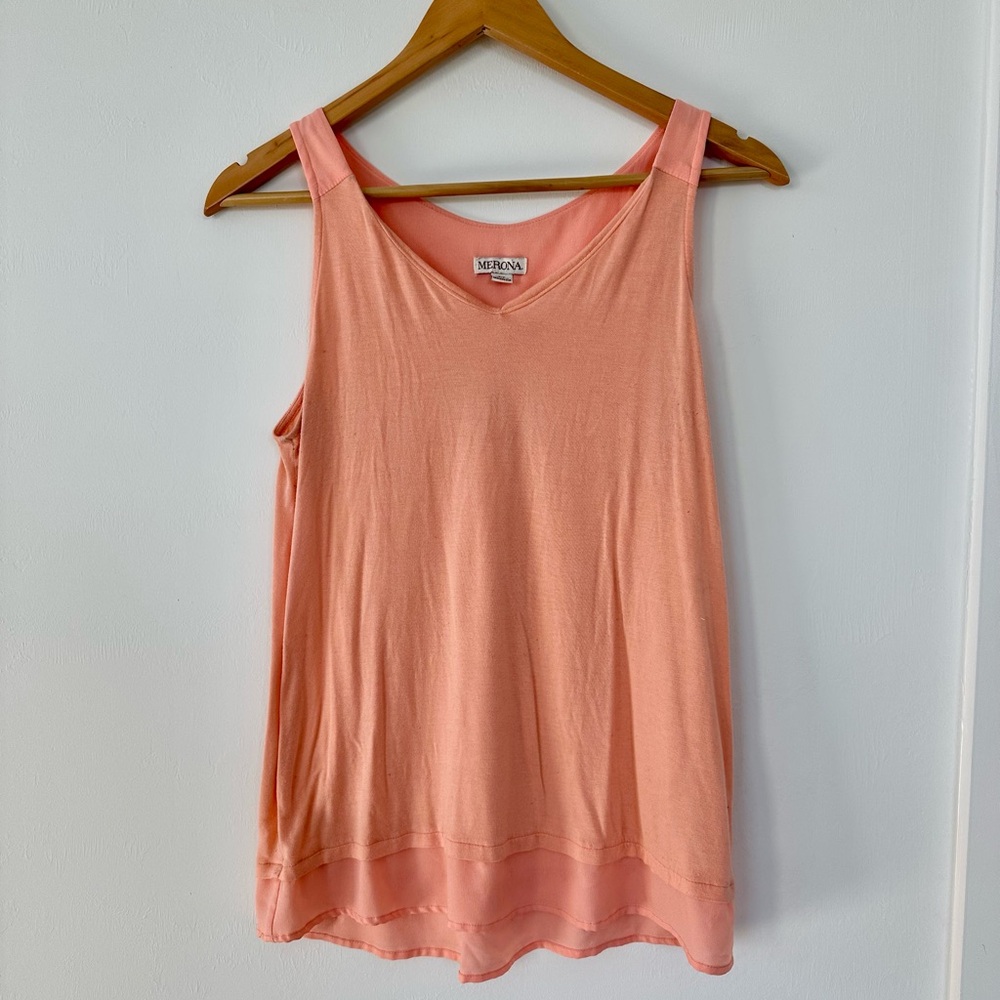 Merona Tank Top Womens SZ Small Coral Tank Top
